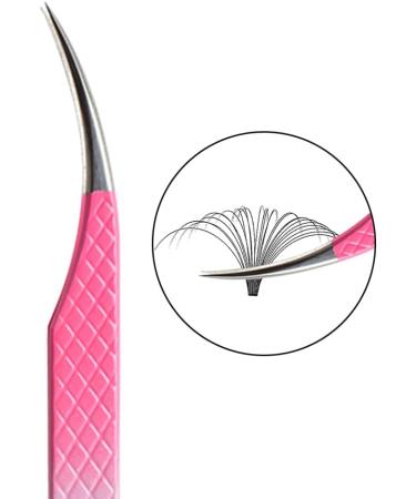 Dassen Professional Lash Tweezers for Mega Volume Eyelash Extensions - Gradient Pink - Buy Online on SooperMarket.com