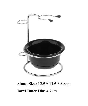 Seasaww Stainless Steel Shaving Brush Stand & Acrylic Shaving Bowl Mug Set - Premium Grooming Essentials for Men | International Shipping Available - Buy Online on SooperMarket.com