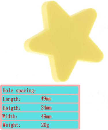 B Blesiya Cute Silicone Cabinet Knobs Handle Lovely Drawer Pull for Children Rooms Dresser Cupboard Yellow Star_S - Buy Online on SooperMarket.com