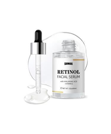 Retinol Facial Serum With Hyaluronic Acid & Vitamin E Anti Aging Retinol Serum for Skin Repair Reduces Wrinkles Fine Lines and Age Spots