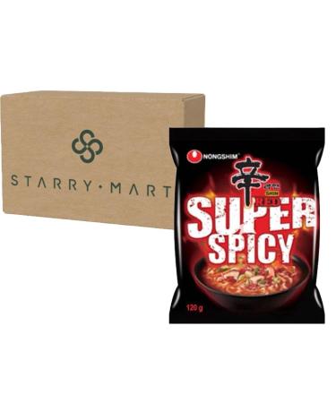 Nongshim SHIN RED Ramyun Super Spicy Ramen Noodles 120g (Pack of 40)