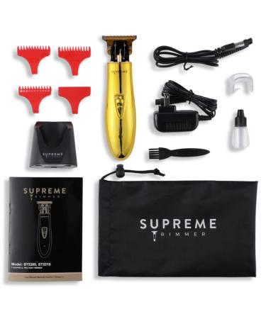 SUPREME TRIMMER ST5200 - Professional Barber Hair Trimmer Cordless Clipper Liner Beard Trimmer - Chrome Gold T-Shaper Li (Extra Blade Included) - Buy Online on SooperMarket.com