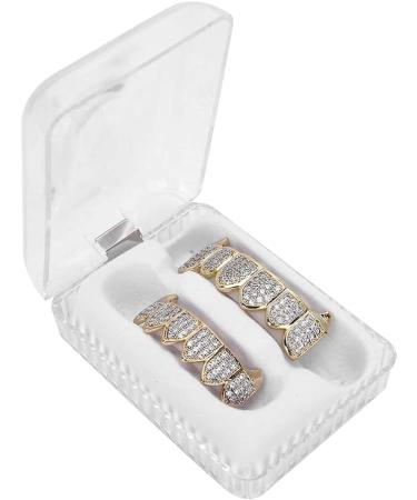 Brass Galvanized Messing Teeth Set - Hip-Hop Props & Halloween Accessories | Two-Color Decoration - Buy Online on SooperMarket.com