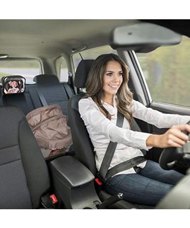 Large Shatterproof Baby Car Mirror | Back Seat Baby Mirror for Monitoring Child | Lightweight & Safe Rear View Mirror - Buy Online on SooperMarket.com