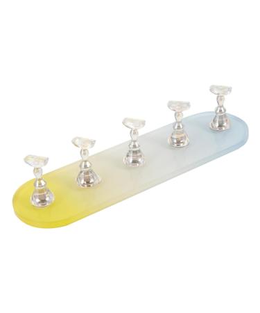 Mikinona 1 Set Nail Practice Holder Decor Fake Nails Nail Rest Magnetic Fake Nail Holder Nail Practice Stand Training Nail Display Practice Nail Racks Convenient Nail Display Plastic 12.8x3.7cm As Shown