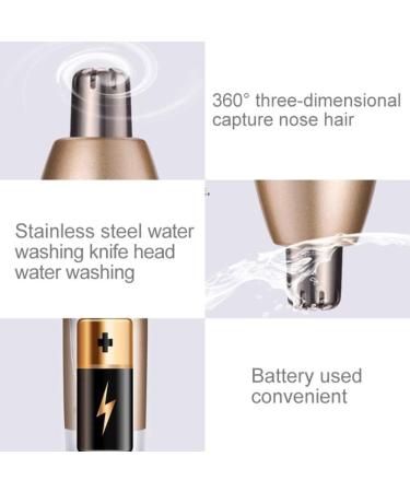 Electric Eyebrow & Nose Hair Trimmer - Portable Ear & Nose Clipper with 3D Arc Cutter Head for Travel | Easy Cleansing - Buy Online on SooperMarket.com