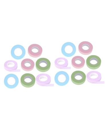 Balacoo 16 Rolls Tape Lash Adhesive Fabric Tapes Makeup Tape White Gaffers Tape Eyelid Tape Grafting Foam Under Eye Pads Adhesive Tape Medical Tape Cotton Swab Cotton Stem Eyes
