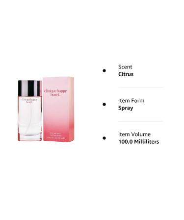 CLINIQUE Happy Heart Perfume Spray 3.4 oz - Citrus Scent, 3.4 fl oz (Pack of 1) - Buy Online on SooperMarket.com