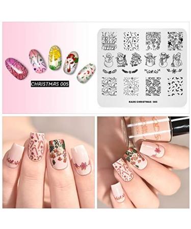 Christmas Nail Art Stamping Plate - Snowman Balloon Candy Bell Pattern - DIY Manicure Print Tool - Buy Online on SooperMarket.com