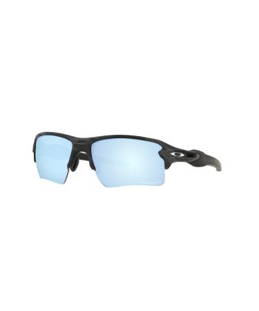 Oakley Men's Oo9188 Flak 2.0 XL Rectangular Sunglasses Matte Black Camo/Prizm Deep Water Polarized 59 Millimetres
