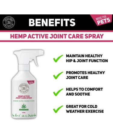Hemp Active Joint Care Spray | Instant Soothes Muscle & Joint | Quick Absorb | 100% Cruelty Free Vet Recommended | Best For Dogs And Horses | Amazing Essential Oil Embrocation - Buy Online on SooperMarket.com