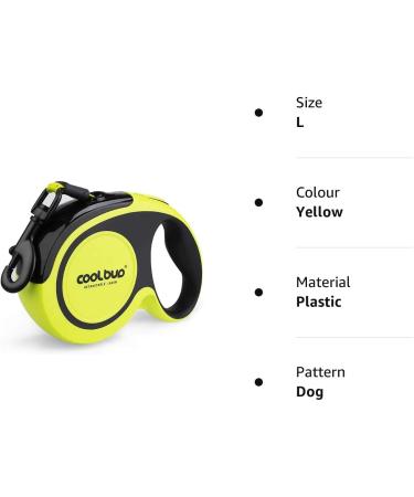 Pecco Retractable Dog Lead 5M Extendable Dog Lead Heavy Duty Leash for Medium& Large Dogs 16 feet Extensive Dog Leash with One Button Brake & Lock System Up to 50KG - Buy Online on SooperMarket.com