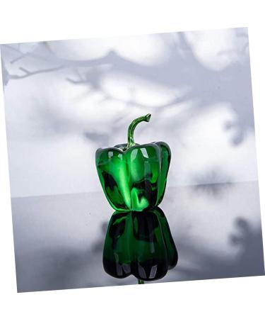 Alipis Office Decor Decorations for Home Crystal Figurines Living Room Chili Vegetable Household Fake Fruit Green 6.3x4.5cm - Buy Online on SooperMarket.com