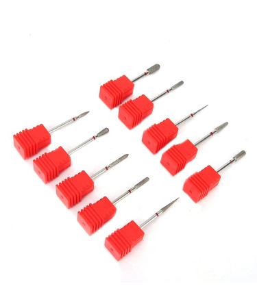 NAROOTE Nail Drill Bit Set 10Pcs Nail Drill Bits Nail Polishing Burr Manicure Pedicure Accessory Tool Set(F11-F20) - Buy Online on SooperMarket.com