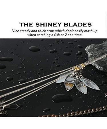 Alabama Umbrella Rig Fishing Kit - 5 Arms, Ultralight Willow Blade Lures, Blue/Gray Color - Buy Online on SooperMarket.com