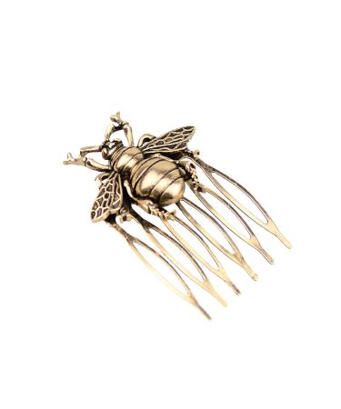 ccHuDE 2 Pcs Vintage Alloy Queen Bee Hair Side Combs Hair Pins Hairpins with Teeth Hair Accessories for Women Girls