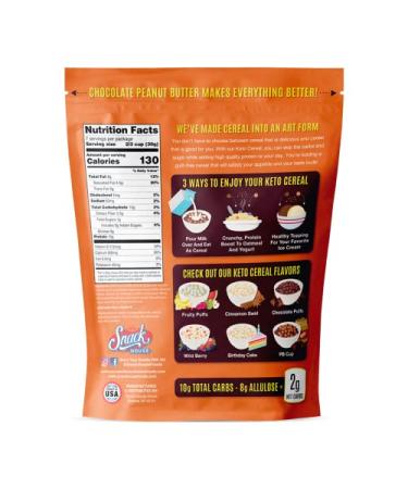 Keto Protein Puffs | Low Carb, High Protein Snack | Gluten & Grain Free, Keto-Friendly - Peanut Chocolate Crunch Flavor - Buy Online on SooperMarket.com