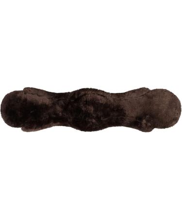 Equinate Saddle Strap - Anatomical Short Belly Belt with Real Lambskin | 50/60/80cm in Natural Brown & Black (60cm Brown) - International Shipping Available - Buy Online on SooperMarket.com