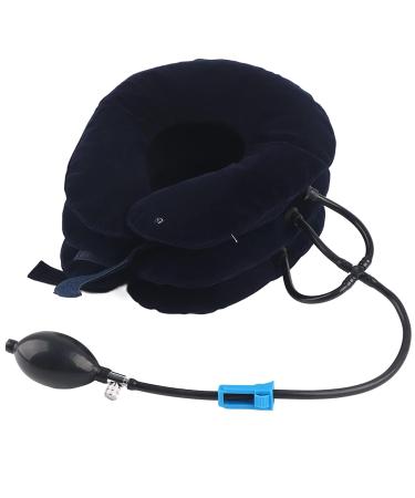 Inflatable Cervical Vertebrae Traction Device - Portable Neck Support Cushion for Home & Office (Adjustable Blue) - Buy Online on SooperMarket.com