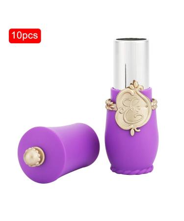 Royal Style Chapstick Container | DIY Lipstick & Lip Balm Tubes - Purple 10 Pcs Edition #4 | International Shipping - Buy Online on SooperMarket.com