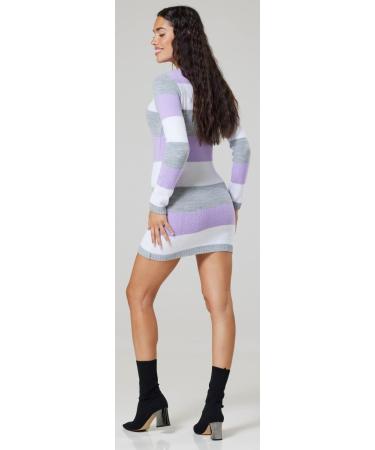 Happy Mama Maternity Colour Block Jumper Dress 405p Lavender - Size 8-10 - Buy Online on SooperMarket.com