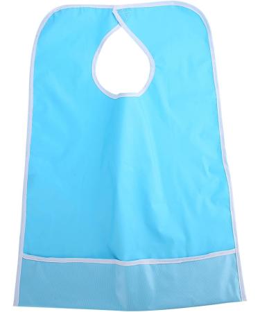 Eating Bib Waterproof Adult Elder Mealtime Eating Bib Clothes Clothing Protector Dining Aid Make Dining Easier(Light Blue) - Buy Online on SooperMarket.com