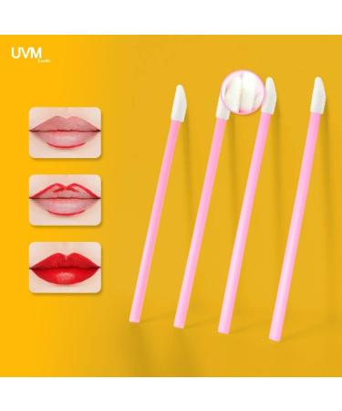 200PCS Pink Disposable Lip Brushes Lip Gloss Applicators Makeup Tools Kit - Buy Online on SooperMarket.com