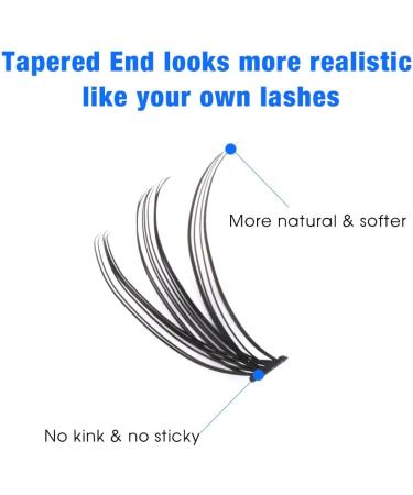 Bransfy False Eyelashes Clusters 280pcs DIY D Curl Individual Lash Extensions | Faux Mink Long Mixed Lash Clusters 9-16mm | 40D-0.07D - Buy Online on SooperMarket.com