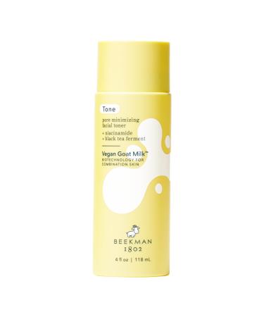 Beekman 1802 Pore Minimizing Facial Toner - Non-Comedogenic - 4.0 fl oz - Balances & Improves Skin Texture - with 2% Niacinamide BioMilk & Black Tea Ferment - Good for Sensitive Skin