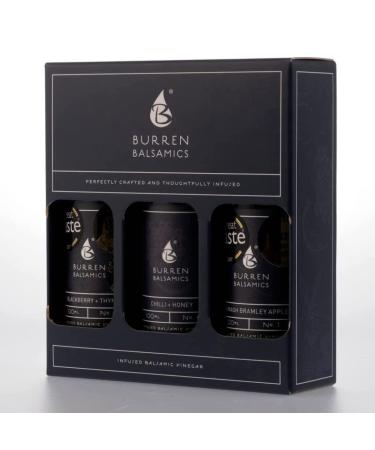 Burren Balsamics Balsamic Bundle - The Favourites (BlackBerry and Thyme Armagh Bramley Apple and Chilli and Honey) 3 x 100ml Balsamic Bundle Favourites 100ml