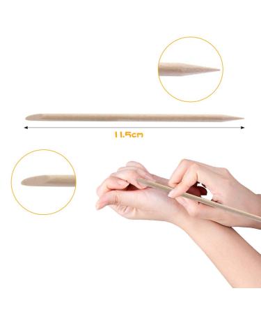 100 Pcs Orange Wood Sticks - Double-Sided Nail Art & Manicure Tools for Perfect Nails | Multifunctional Nail Cutters & Cuticle Care - Buy Online on SooperMarket.com