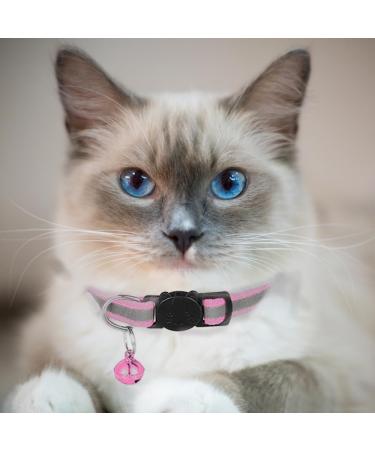 Hepplly 6-Pack Light Pink Cat Collars - Quick Release Reflective Kitten Collars with Bell for Safe Outdoor Play - Buy Online on SooperMarket.com