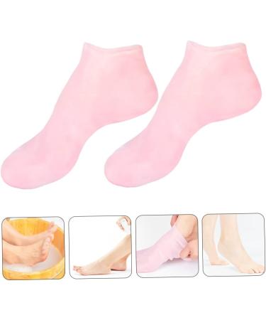minkissy 3 Pairs Sock Spa Soften Skin Soles Moisturizer Spa Stocking Moisturizing Gel Booties Skin Protect Soles Moisturizing Foot Silicone Gel Foot Skin Sole Pad Sebs Pink Lotion Women's - Buy Online on SooperMarket.com