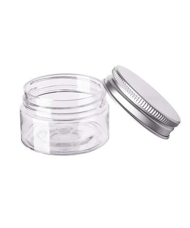 120 ml Plastic Cosmetic Containers with Silver Aluminum Caps - Pack of 6 | Perfect for Creams Lotions Ointments & Makeup - Buy Online on SooperMarket.com