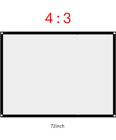 Portable 72-Inch Canvas Beamer Screen | Foldable Projector Canvas for Home Cinema | 60-100 Inch Projection Surface - Buy Online on SooperMarket.com