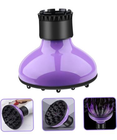 NOLITOY Hair Dryer Diffuser - Silicone Curly Hair Tool - Travel-Friendly Volume Hood - Purple Nylon Gale for Perfect Curls - Buy Online on SooperMarket.com