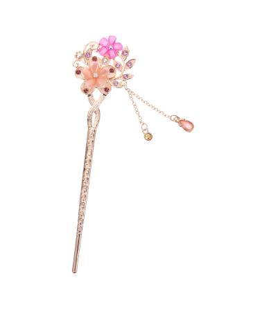 Mikinona vintage hair stick classical modeling bun China hair claw clips Hair up Miss Opal Chopsticks flowers women's the flowers hair sticks for buns flower tassel hairpin