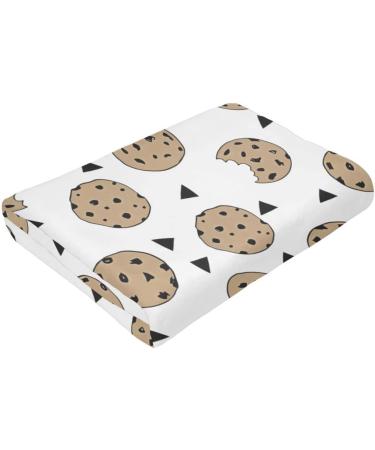 Yyhhaofa Cookies Food Chocolate Chip Biscuits 40"x30" Ultra Soft Micro Fleece Blanket - Anti-Wrinkle Hypoallergenic and Long Lasting Black 40"x30" - Buy Online on SooperMarket.com