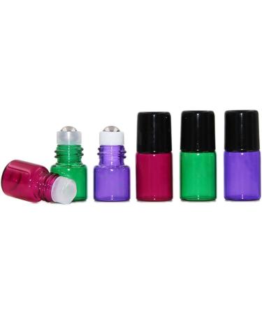 JIHUOO 15pcs Glass Essential Oil Roller Bottles - Refillable Roll-On Vials 2ml Rose Red - Perfect for Essential Oils & DIY Blends - Buy Online on SooperMarket.com