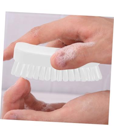 PLAFOPE Nail Brush Fingernail Clean Handle Fingernail Scrubber Finger Nail Scrubber Nail Scrubbing Brush Cleaning Brush Shoes Cleaner Shoe Cleaner White Food Grade Polyester Cleaning Ball 11.5x5cm White - Buy Online on SooperMarket.com
