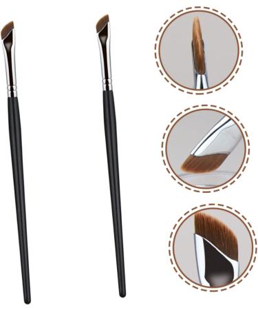 Baluue 4 Pcs Eyebrow Brush Eyeshadow Concealer Brush Eyeliner Brush Angled Eye Shadow Brush Wood - Buy Online on SooperMarket.com