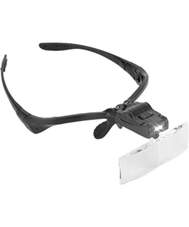 Head Mount Magnifier with LED Light Hands Free Eyeglass Type Eyelashes Extension Magnifying Glass with 5 Interchangeable Lenses - Buy Online on SooperMarket.com