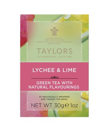 Taylors of Harrogate Lychee & Lime Green Tea - 20 Teabags, Refreshing Blend, Pack of 1 - Buy Online on SooperMarket.com