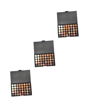 NOLITOY 3pcs 40 Eyeshadow Makeup Palette Eye Shadow Smoky Makeup 1 count (Pack of 1) As Shownx3pcs