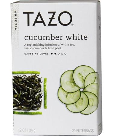 Tazo White Tea Cucumber -- 20 Tea Bags - 2 pc