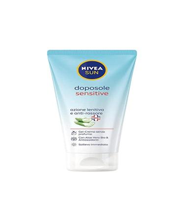 NIVEA SUN Gel Sensitive After-Sun Cream 175 ml after-sun milk with organic aloe vera and antioxidants body milk for sensitive skin with a refreshing and soothing effect