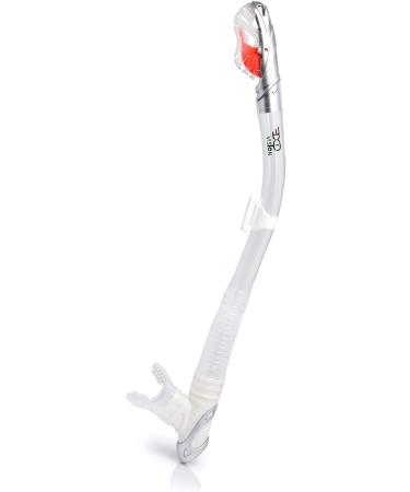 EXP VISION Dry Snorkel - Adult Dive Snorkel with Food-Grade Silicone Mouthpiece and Splash Guard Top Valve - Silver - Buy Online on SooperMarket.com