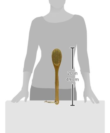 Cleanlogic Green Bamboo Bath Brush with Bristle Handle | Eco-Friendly Bathing Essential - Buy Online on SooperMarket.com