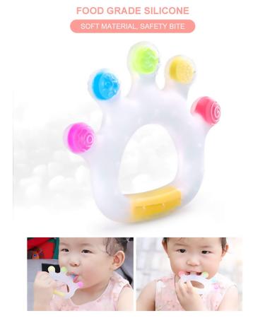 Baby Palm Teether - Silicone Teething Toy for Babies 0-12 Months | Soothes Teething Pain, BPA Free, Easy Grasp Design | Anti-Choking Safety Feature - Buy Online on SooperMarket.com