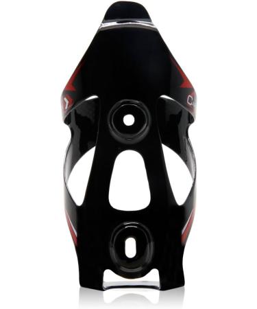 Wiel Full Carbon Fiber Bike Water Bottle Cage Holder 2Pcs - Black Red 3K Glossy - Buy Online on SooperMarket.com
